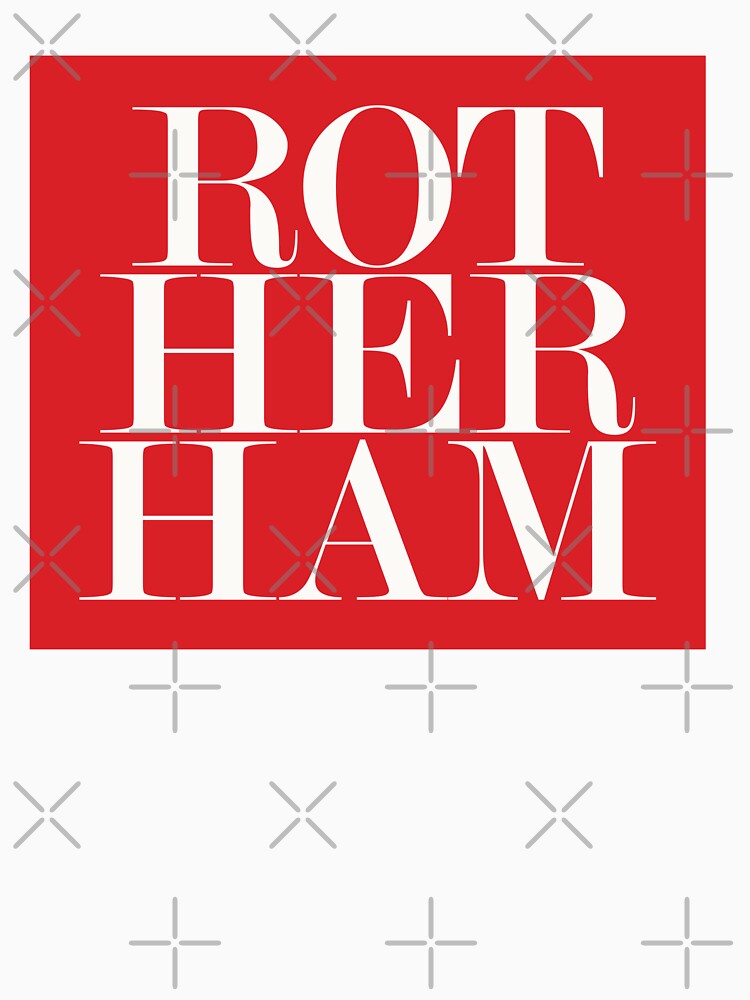 Rotherham UK City (Red) Typography Minimalist Patriotic Travel Souvenir by kakarikihill