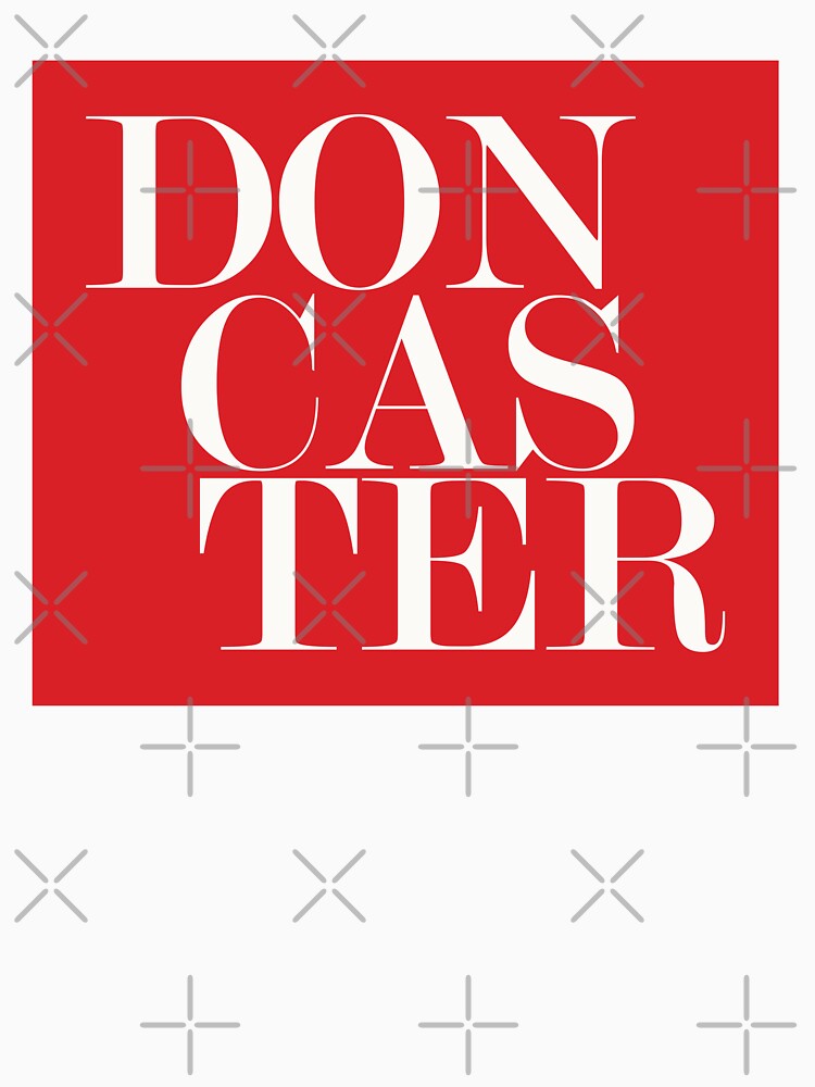 Doncaster (Red) Typography Minimalist Patriotic Travel Souvenir by kakarikihill