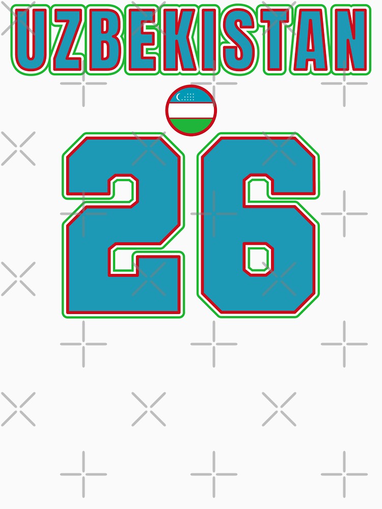 Uzbekistan 26 Football Shirt Style Design – Uzbekistan National Team Apparel by The Hairy Melon