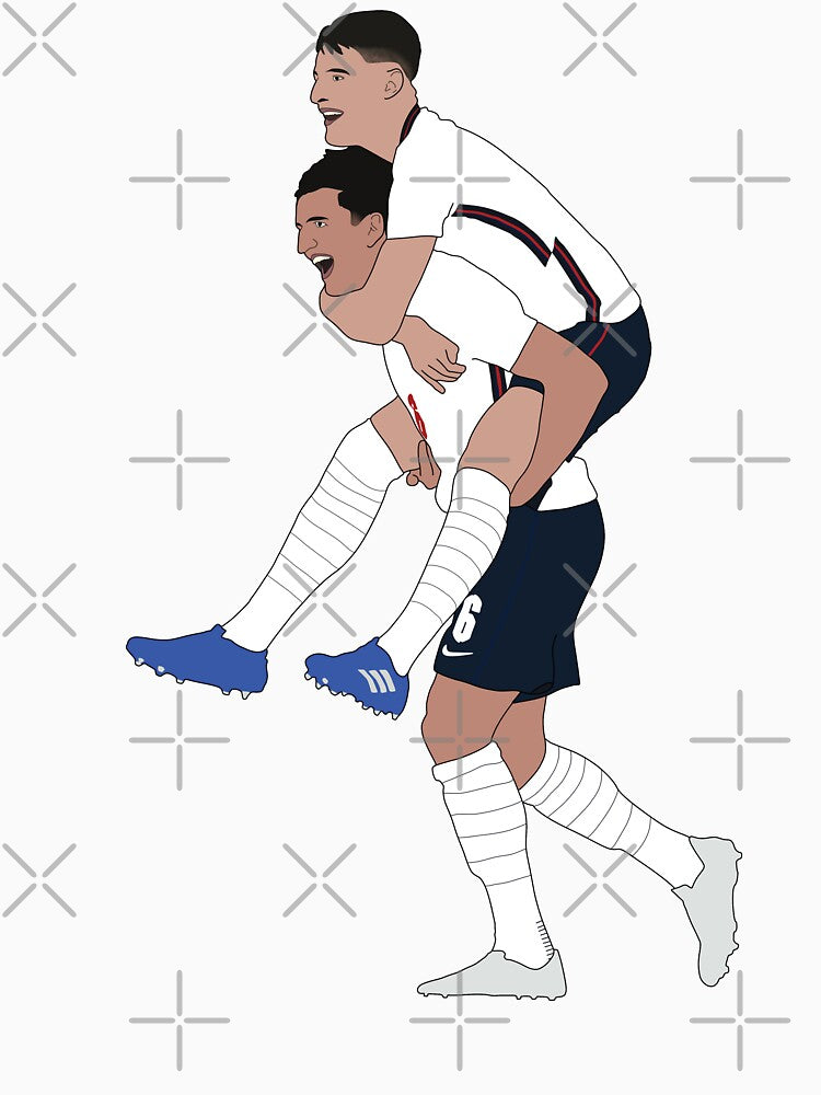 Harry Maguire Declan Rice England Euros Minimalist by Hevding