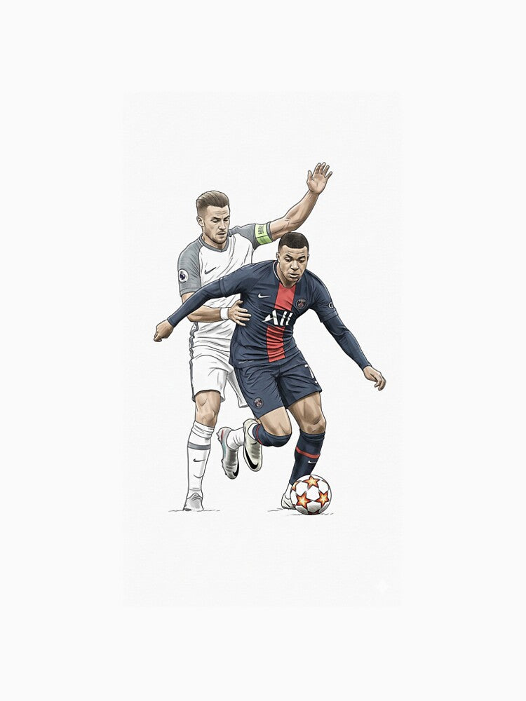 Mbappe minimalist sketch by Kash3f