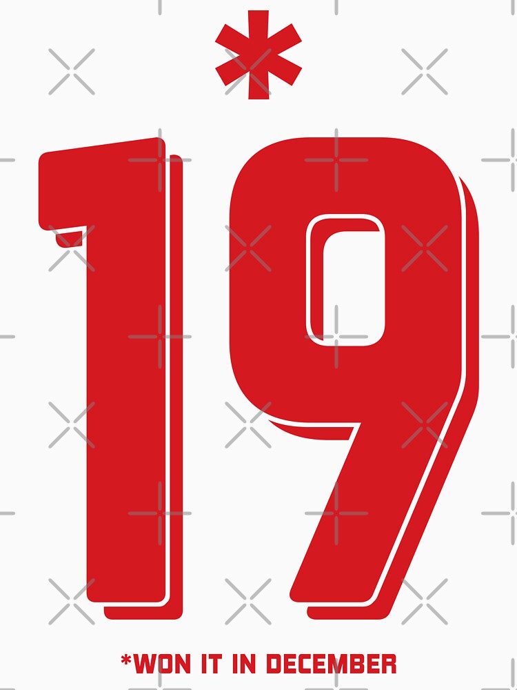 Liverpool 19 Asterisk, Won It In December, Back Print Style by gamefacegear