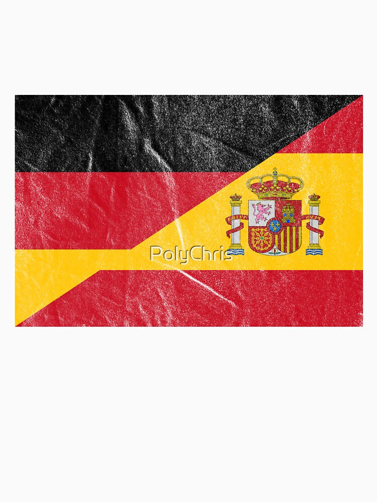 Distressed Germany Spain Flag by Carl's Clothing
