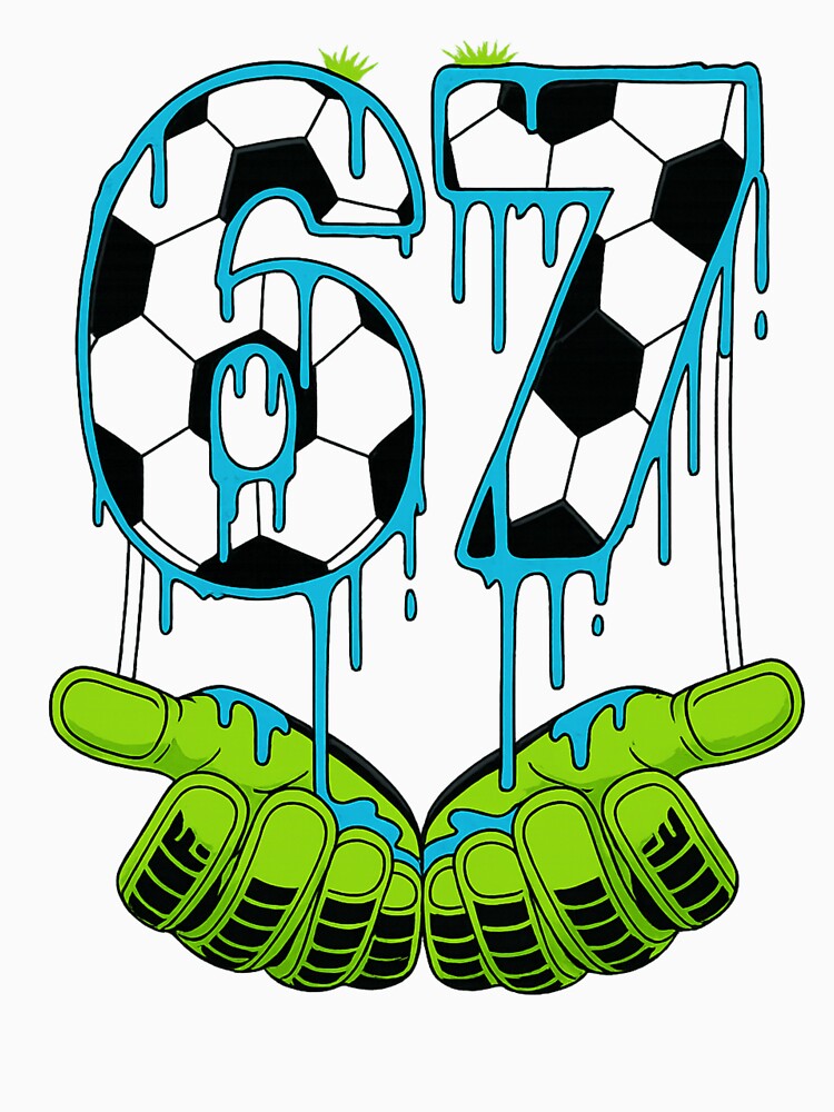 Goalkeeper Number 67 Dripping Slime Soccer Gloves by haitrieuic96