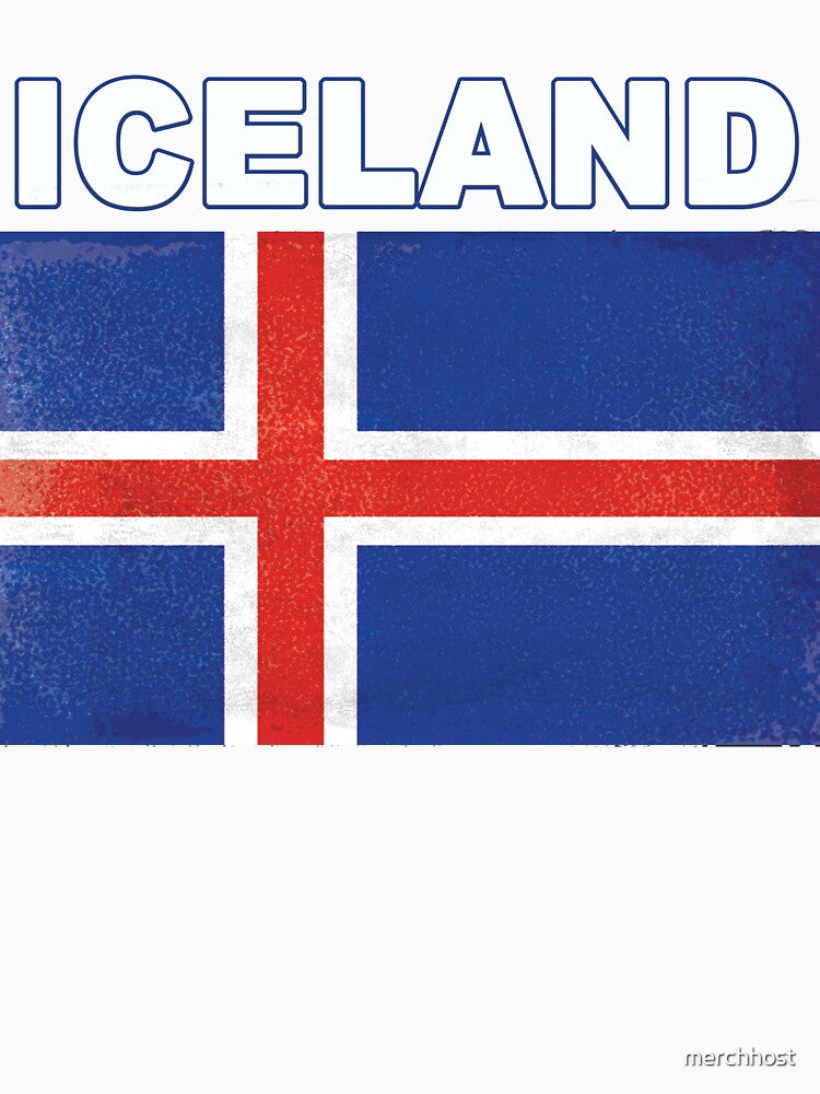 HD Distressed Iceland Flag Design by merchhost