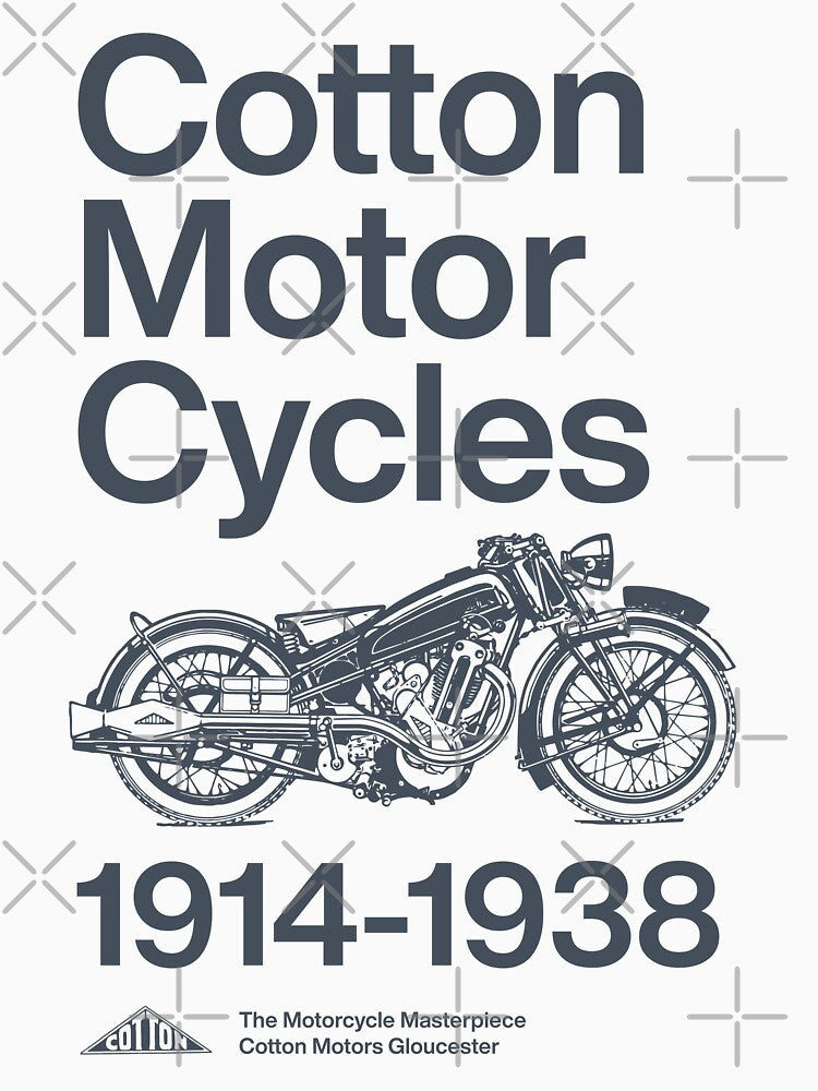 Cotton Motorcycles Gloucester - Helvetica Matt Black by IronFlyers
