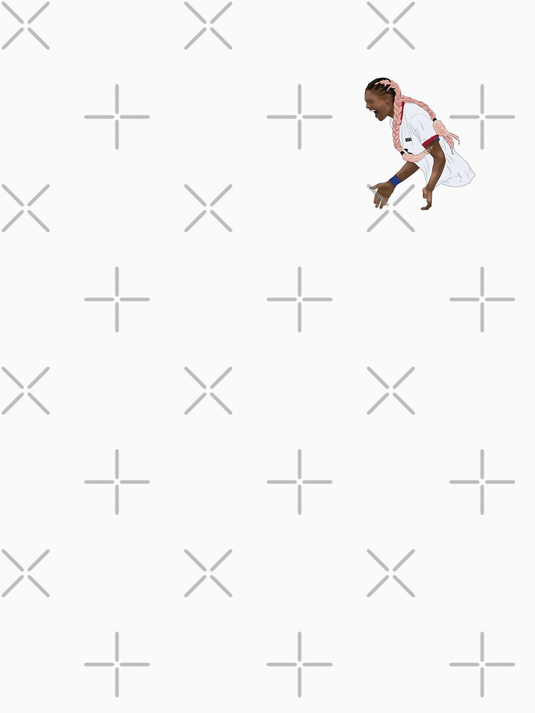 Trinity Rodman Olympics Goal Celebration Pink Hair Braids Minimalist by Hevding