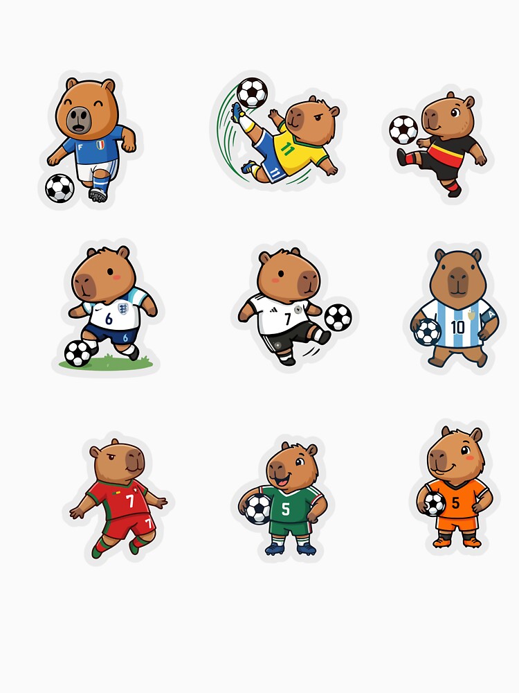 Capybara Soccer Players Collection by KAWAII STUDIO NB