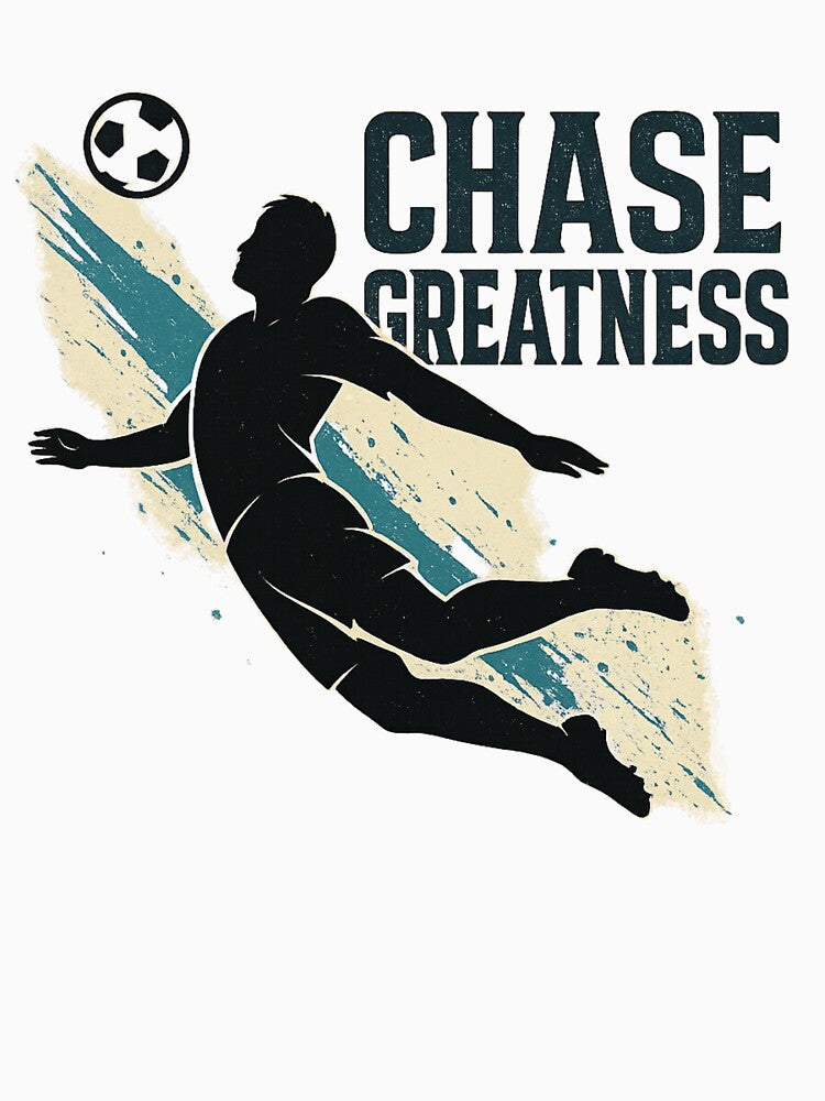 Chase Greatness – Dynamic Soccer Kick Art by JenniferCreaArte