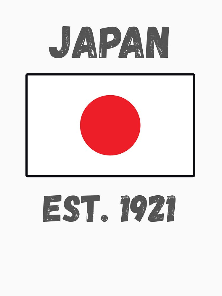 Japan Vintage Heritage Style - National Flag & Est. 1921 by iccdesignsshop