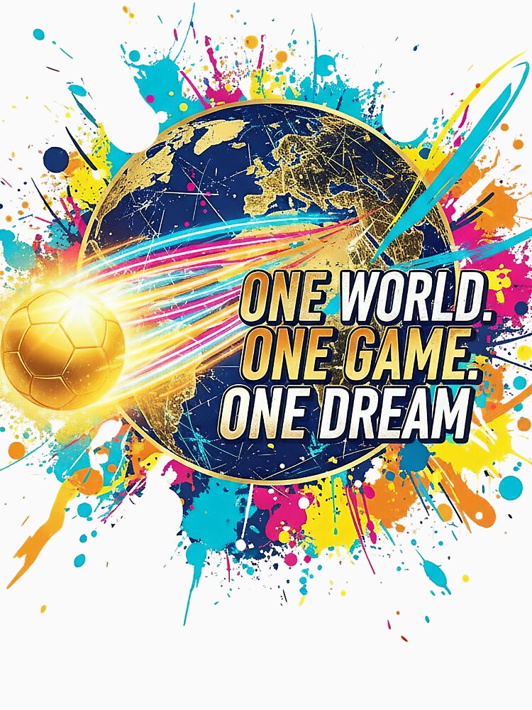One World One Game One Dream | World Cup Football Streetwear Design by bazstees54
