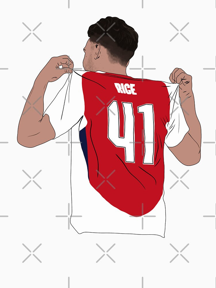 Declan Rice FK Goal Celebration Jersey Minimalist by Hevding