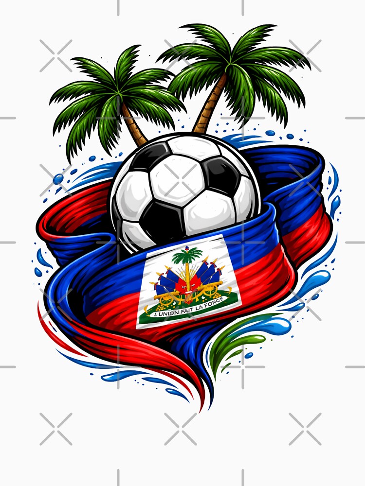 haitian flag soccer Palm tree by gigipl7