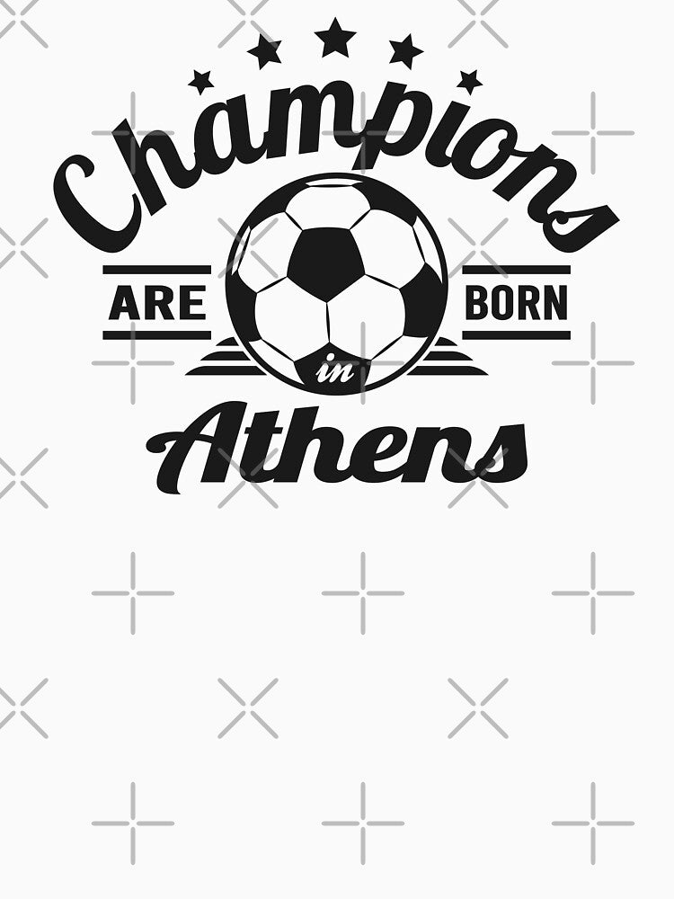 Champions Are Born In Athens , football fans vintage gift by lamjar-art