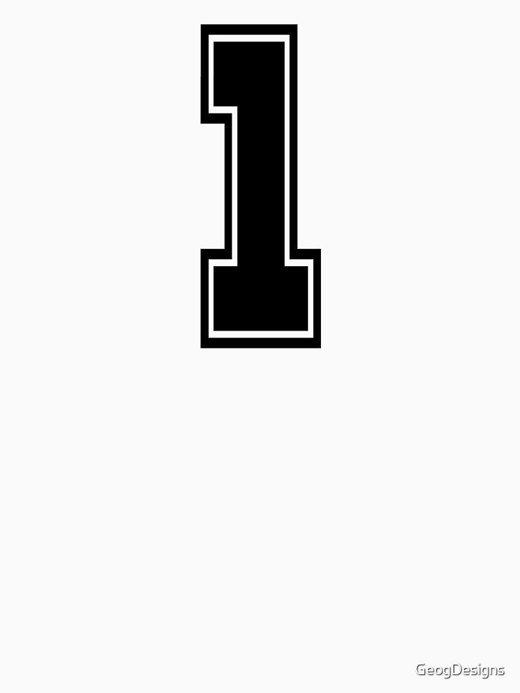 1 jersey number college style by GeogDesigns
