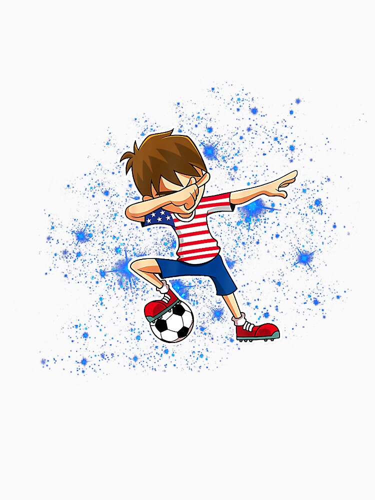 Dabbing Soccer American Flag 4th Of July Football by mainana78