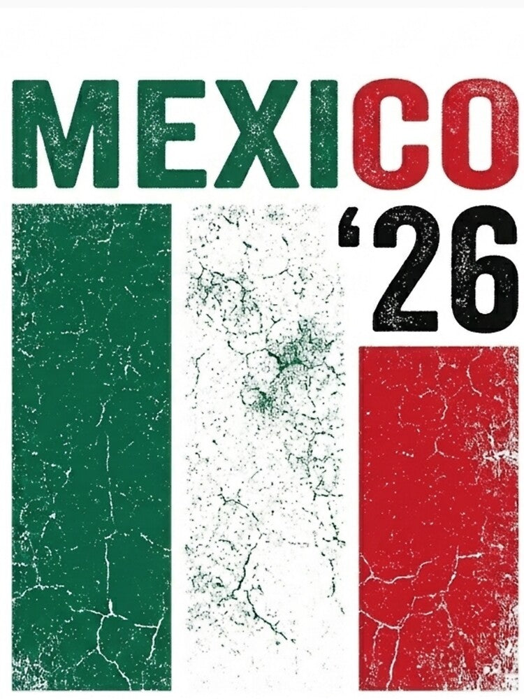 Mexico 2026 Soccer Vintage Flag Football Fan by _ZENTAY_