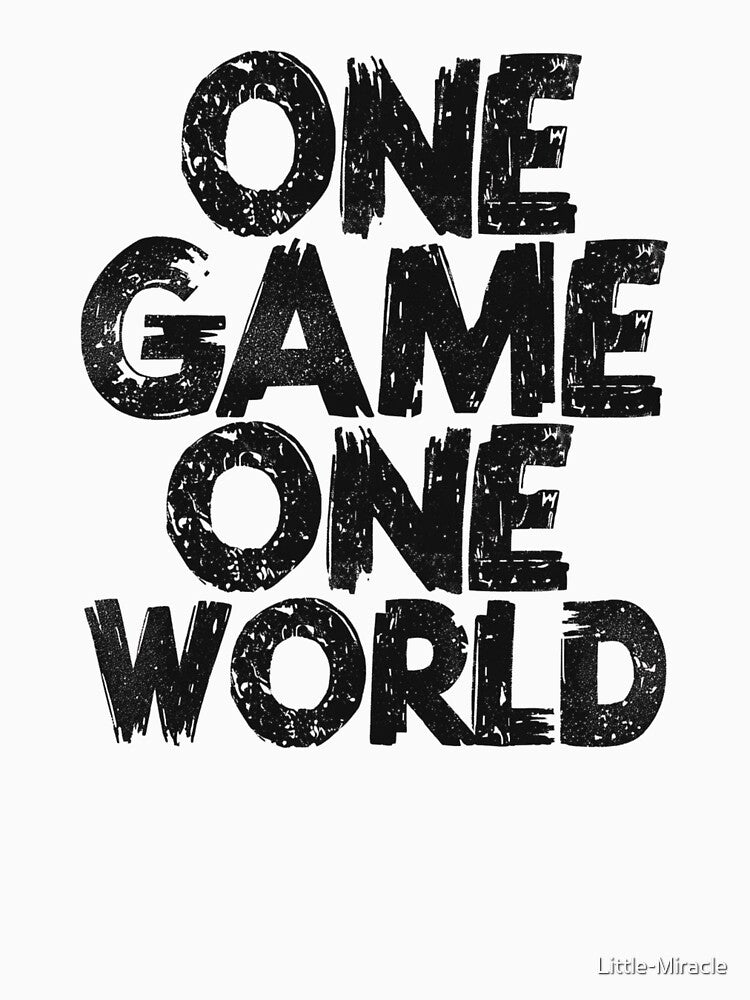 One Game One World Grunge Soccer Typography by Little-Miracle