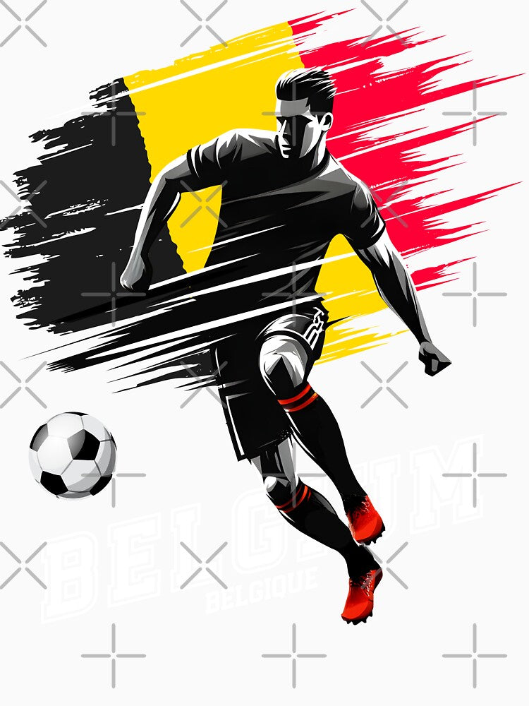 Fotball Soccer Belgium Belgique Belgian Flag Player Grunge by Infinitee8hirts