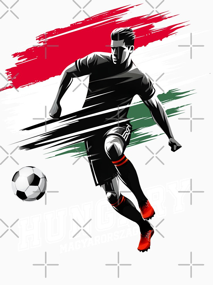 Football Soccer Hungary Hungarian Flag Banner Player Grunge by Infinitee8hirts