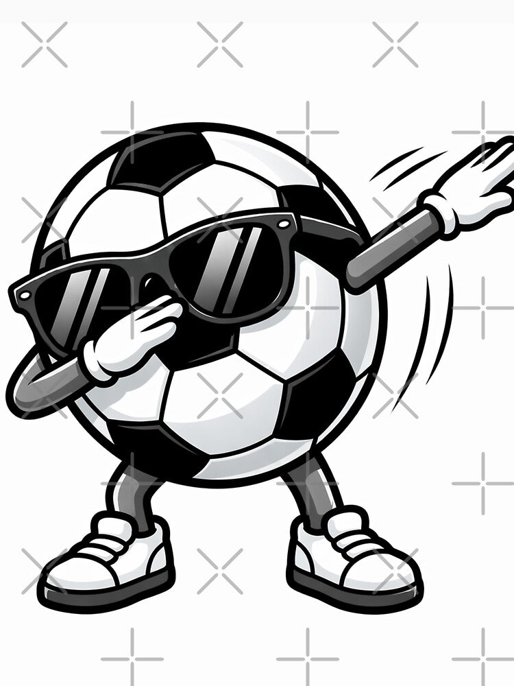 Dabbing Soccer Ball Cartoon Mascot by Mundo Tees
