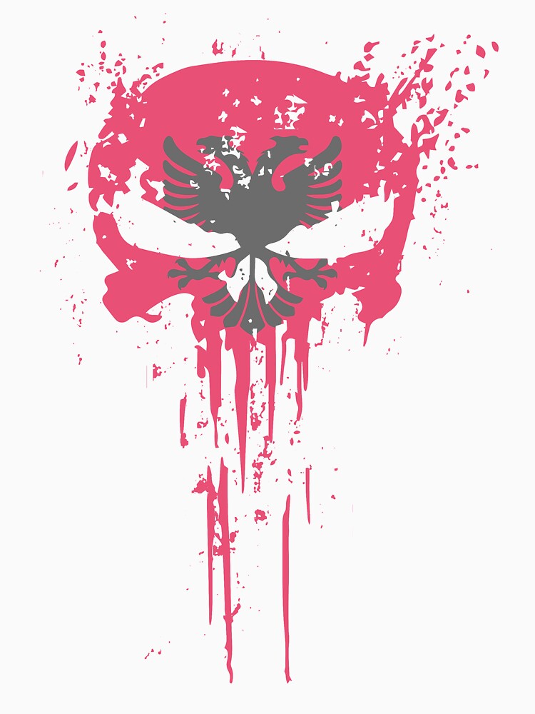 Albania  Flag  Skull design by AEGMEDIA