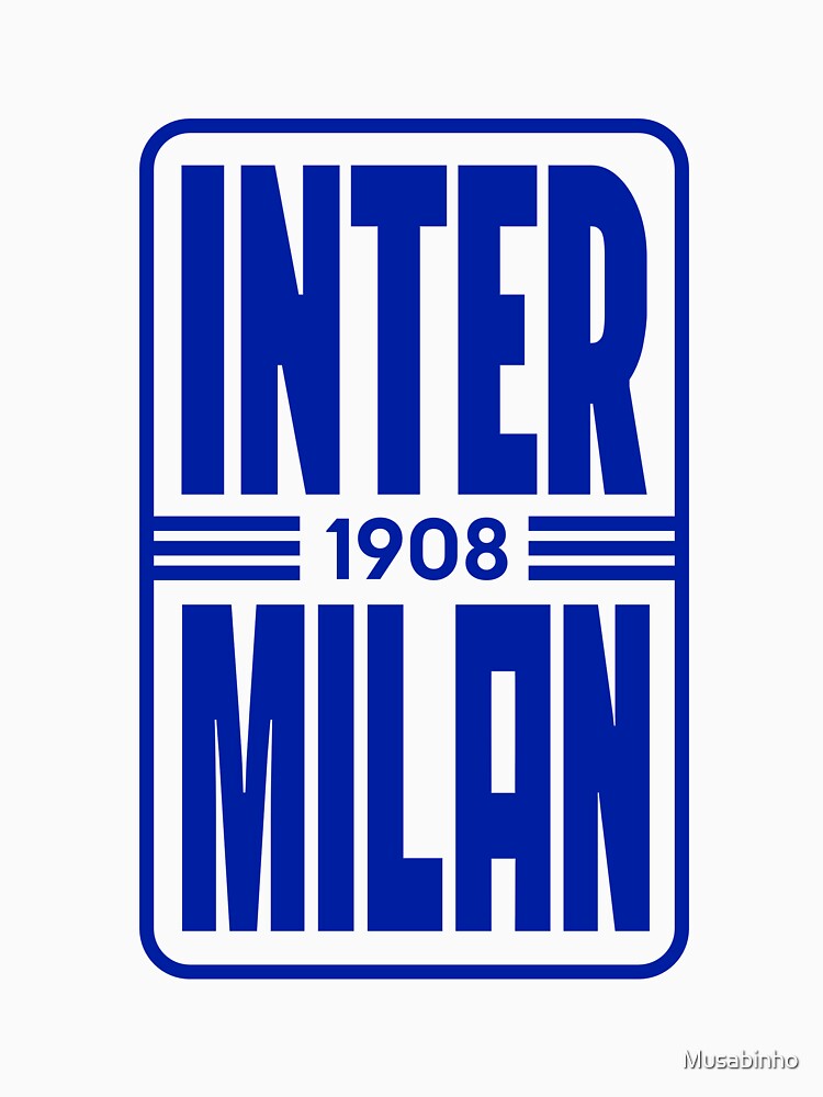 Inter Milan 1908 Minimal Typography sticker - Blue by Musabinho