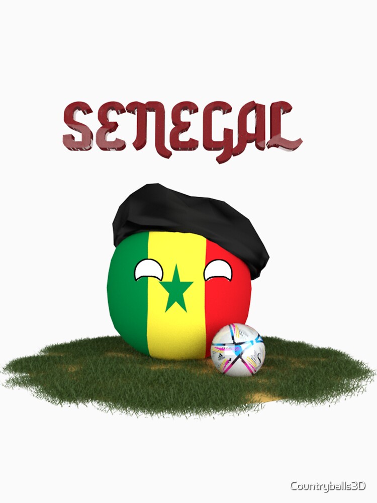Senegal Flag World Cup Qatar 2022 by Countryballs3D