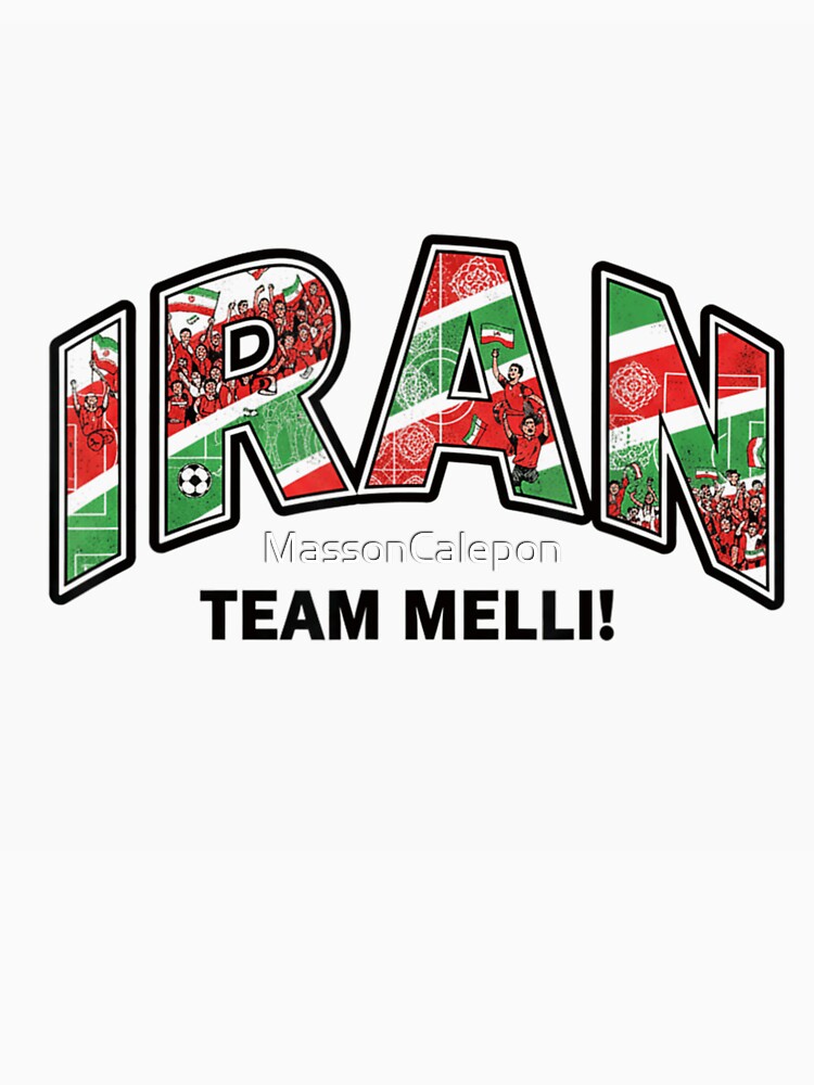 Iran Football Team Melli National Soccer Fan Supporters Graphic Distressed Design by MassonCalepon