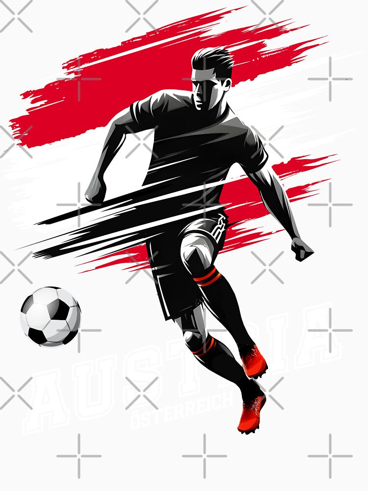 Football Soccer Austria Austrian Flag Banner Player Grunge by Infinitee8hirts
