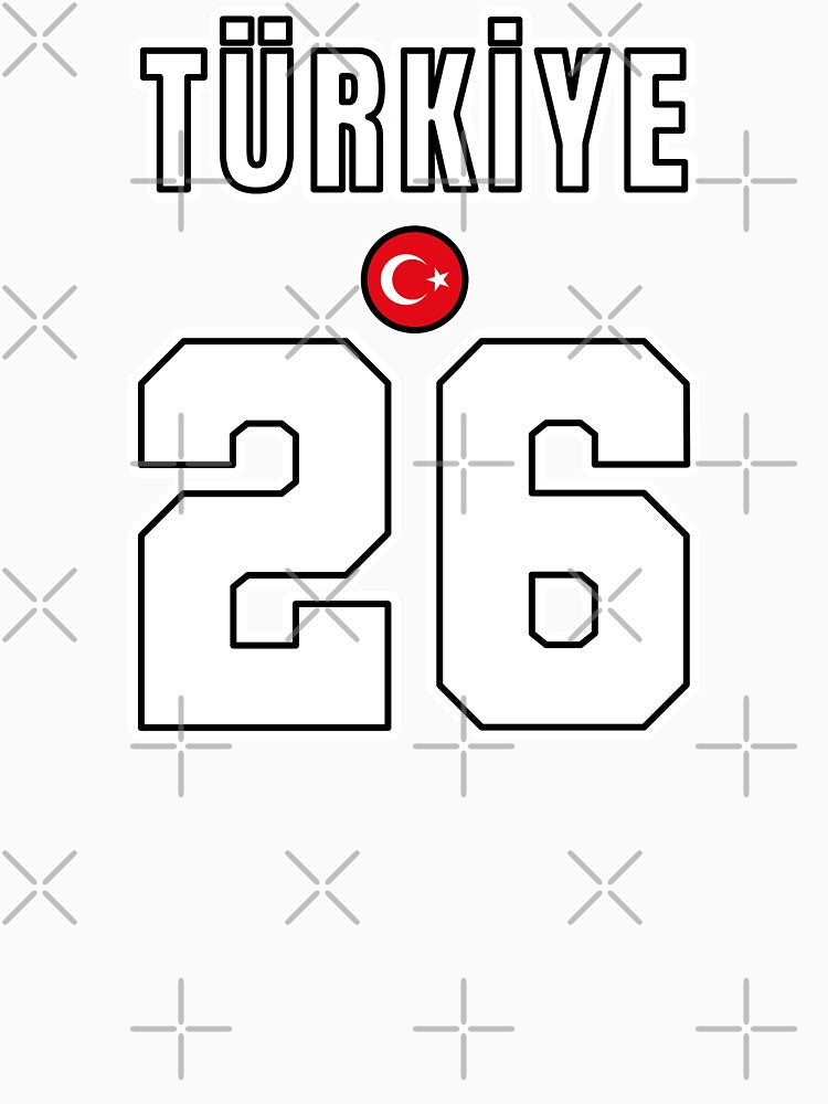 Turkey 26 Football Shirt Style Design – Türkiye National Team Apparel by The Hairy Melon