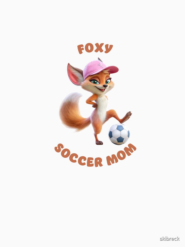 Foxy Soccer Mom - Cute Cartoon Fox Sports Design by skibreck