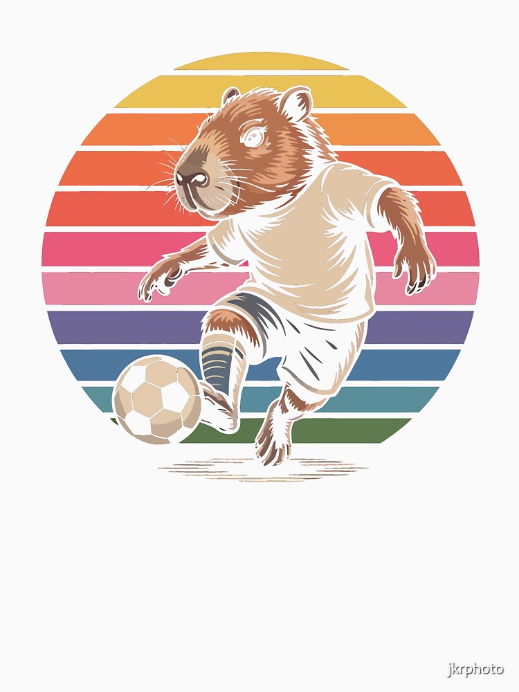 Capybara Playing Soccer by jkrphoto