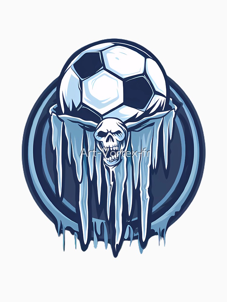 "Team spirit: the football team with skull and ball" by Art-Vortex-fr