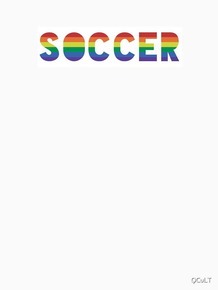 Soccer Gay Pride Rainbow LGBTQIA by QCuLT