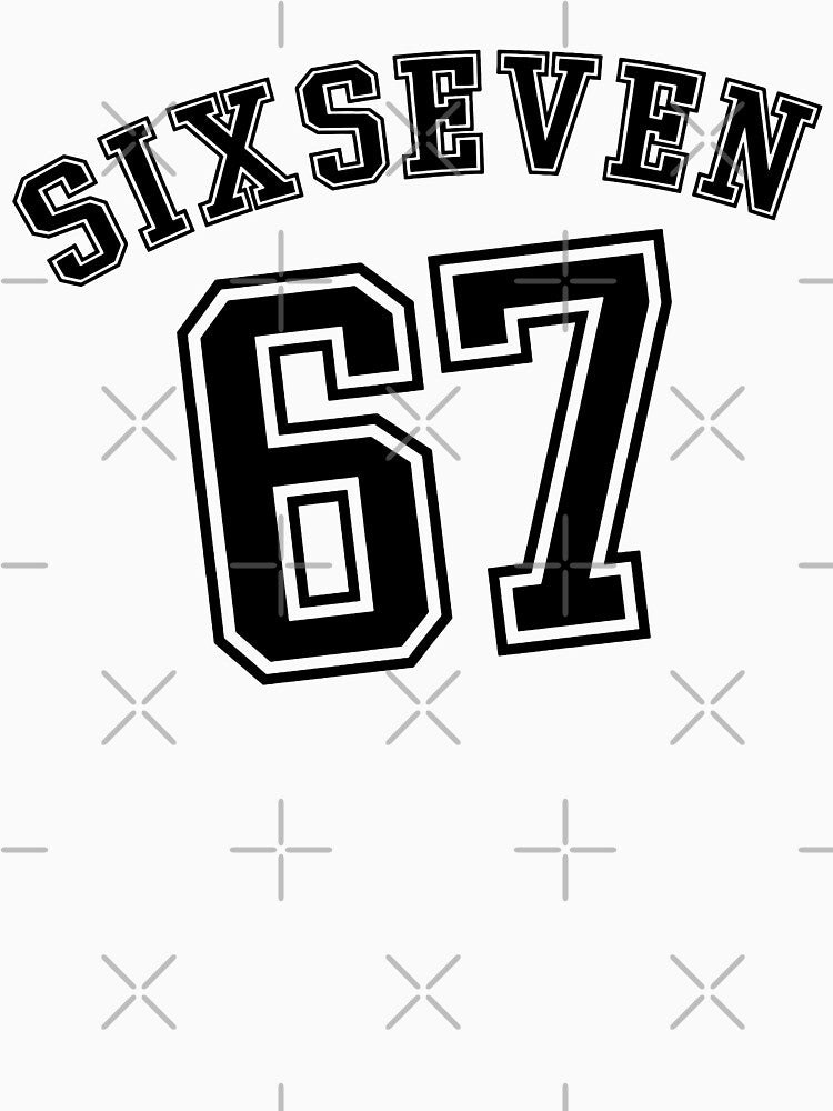 Number 67 Sixty Seven Sports Team Meme | Fun Six Seven Gen Alpha Slang Athletic Design by artworkathome
