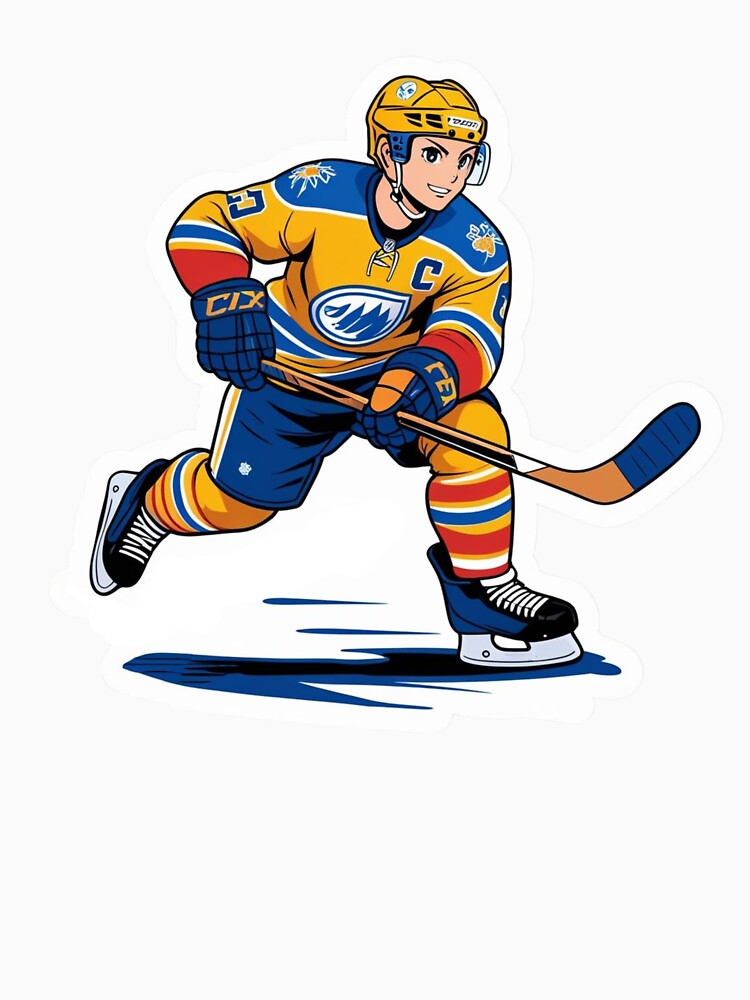Anime style ice hockey player tropical vibe jersey by Koko Doko