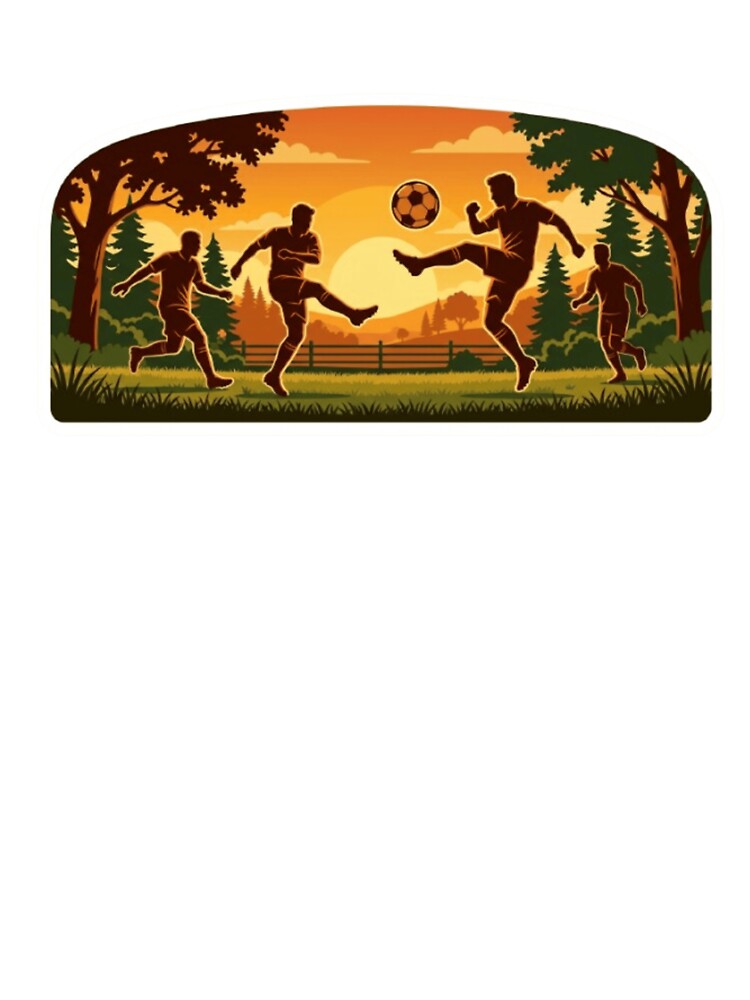 Retro Soccer Sunset Silhouette by abdelski