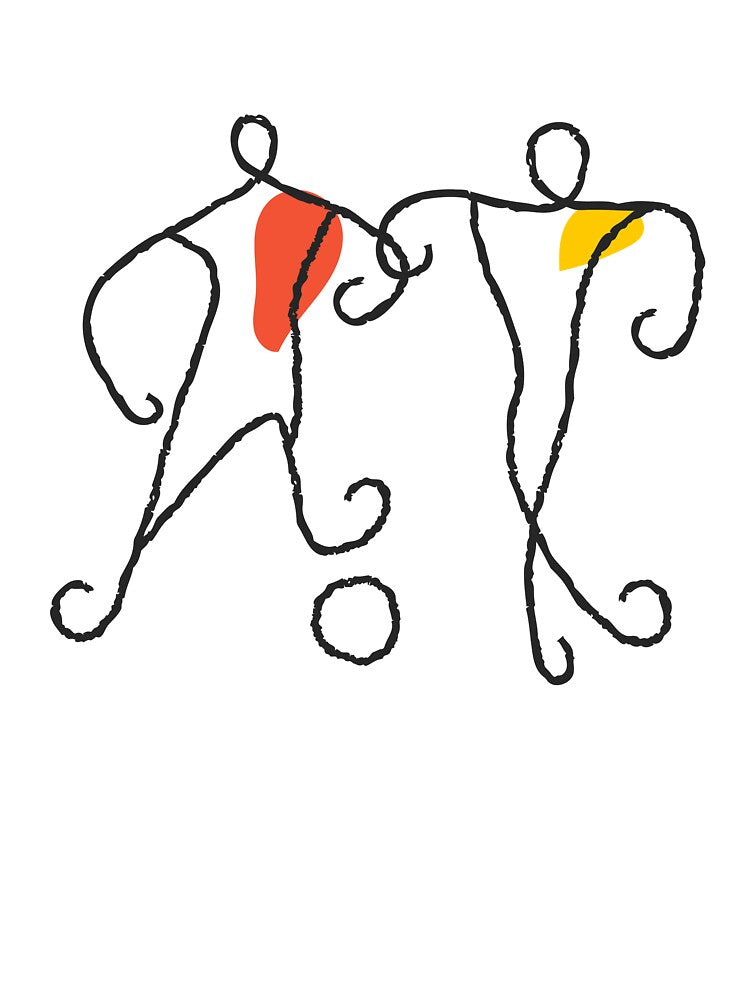 Minimalist Football Players World Cup Print by missbobbit