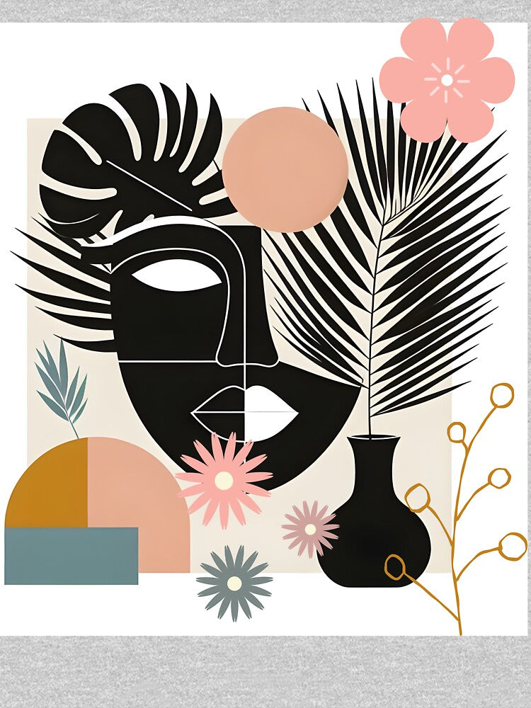 Boho Aesthetic Geometric Flowers by MarcelooArt