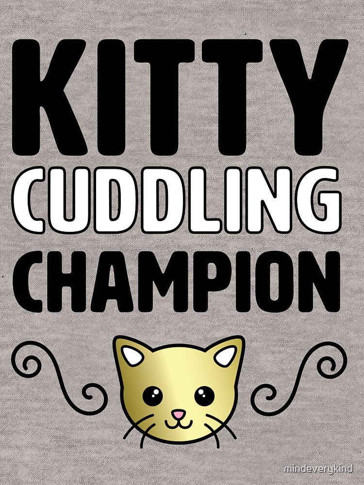 Kitty Cuddling Champion Shirt for Cat Lovers by mindeverykind