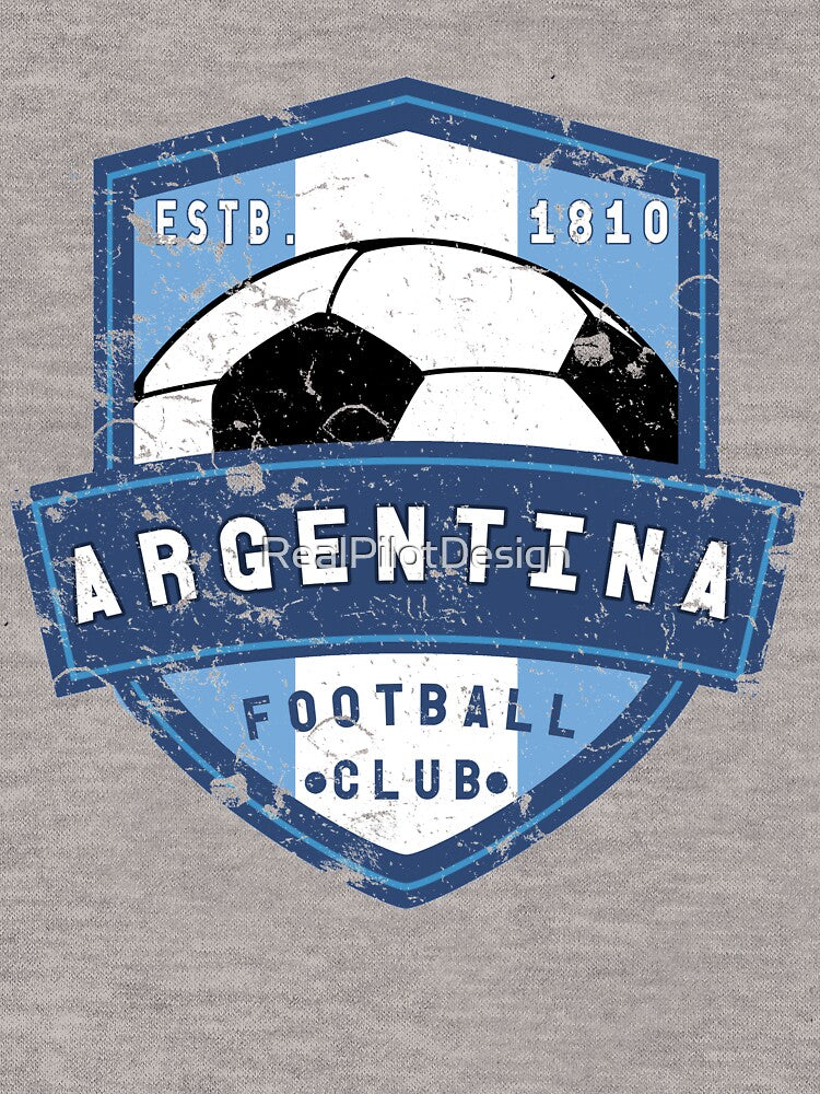 Argentina Football Club Vintage Distressed Soccer Sports Design by RealPilotDesign