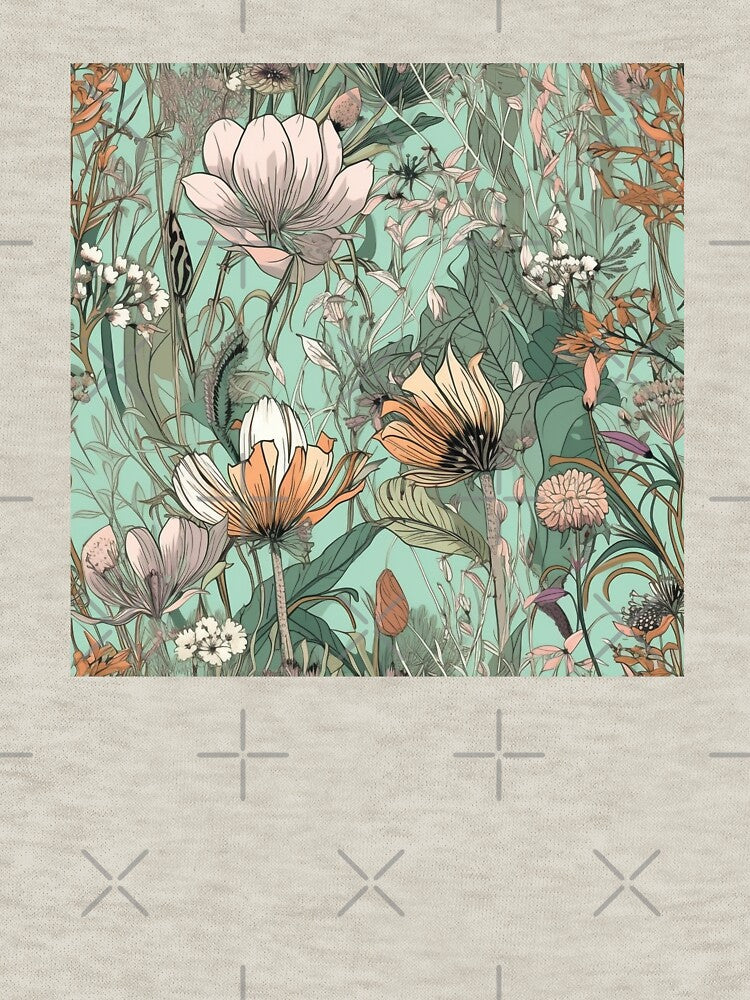 Pretty Spring Flower Garden as illustrated wildflowers in the Early Summer Bloom by EmilyFNM3D