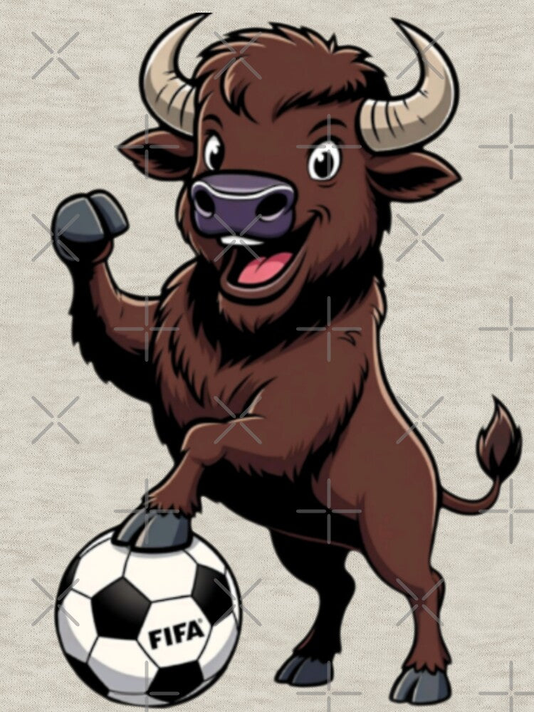 Funny Buffalo Soccer T-Shirt Design by IMOBILYARI
