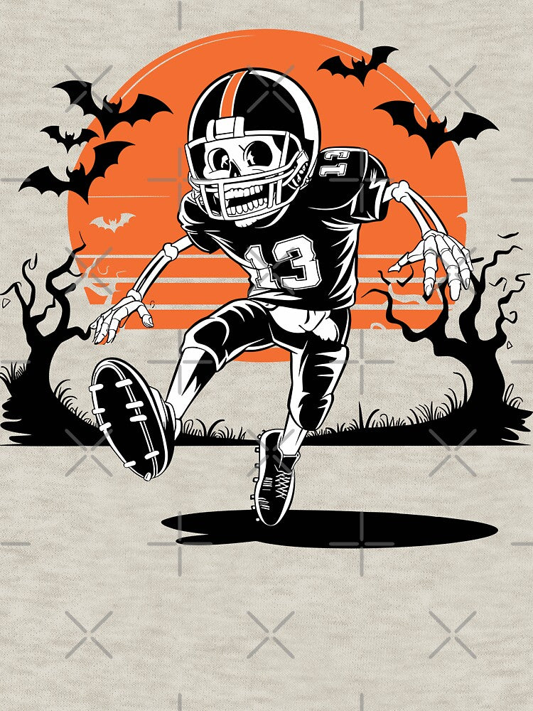 Skeleton Football Player with Bat Halloween Party gift by waterloop