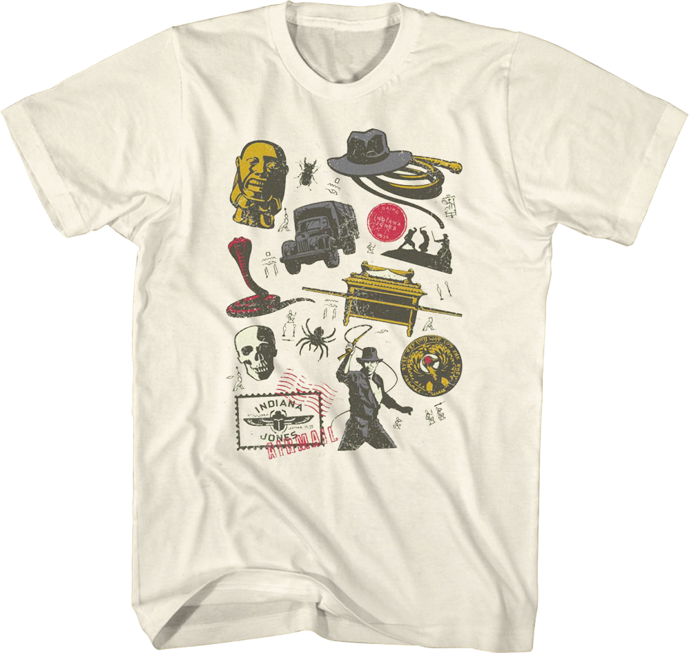 Raiders of the Lost Ark Icons Indiana Jones T-Shirt Hoodie, Sweatshirt | CiraTrend.com (Image 1)