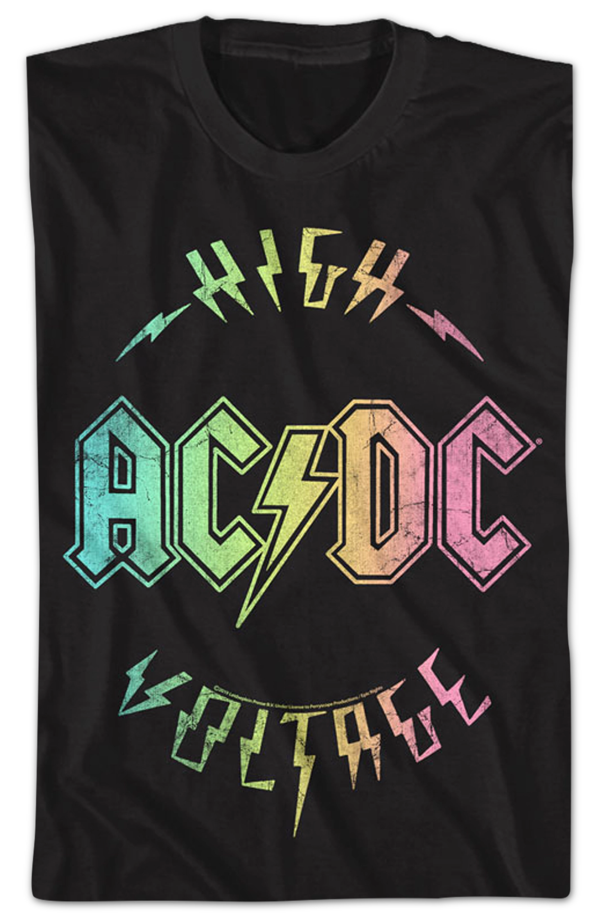 Rainbow High Voltage ACDC T-Shirt Hoodie, Sweatshirt | CiraTrend.com (Image 2)