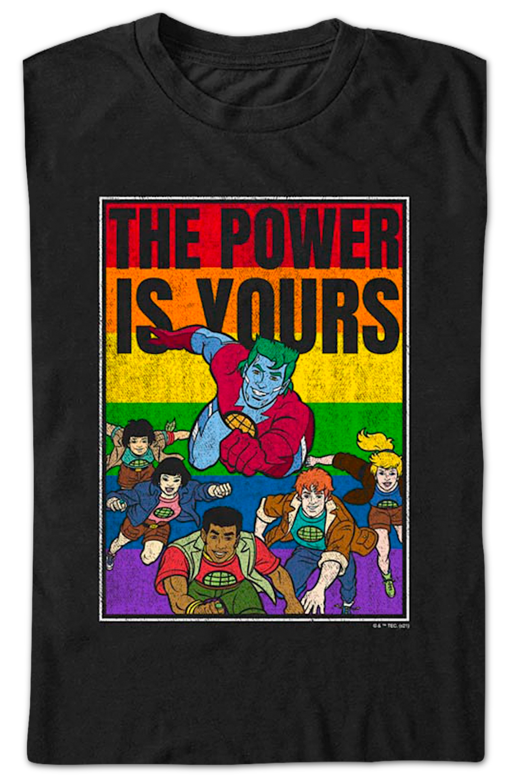 Rainbow Power Is Yours Captain Planet T-Shirt Hoodie, Sweatshirt | CiraTrend.com (Image 2)