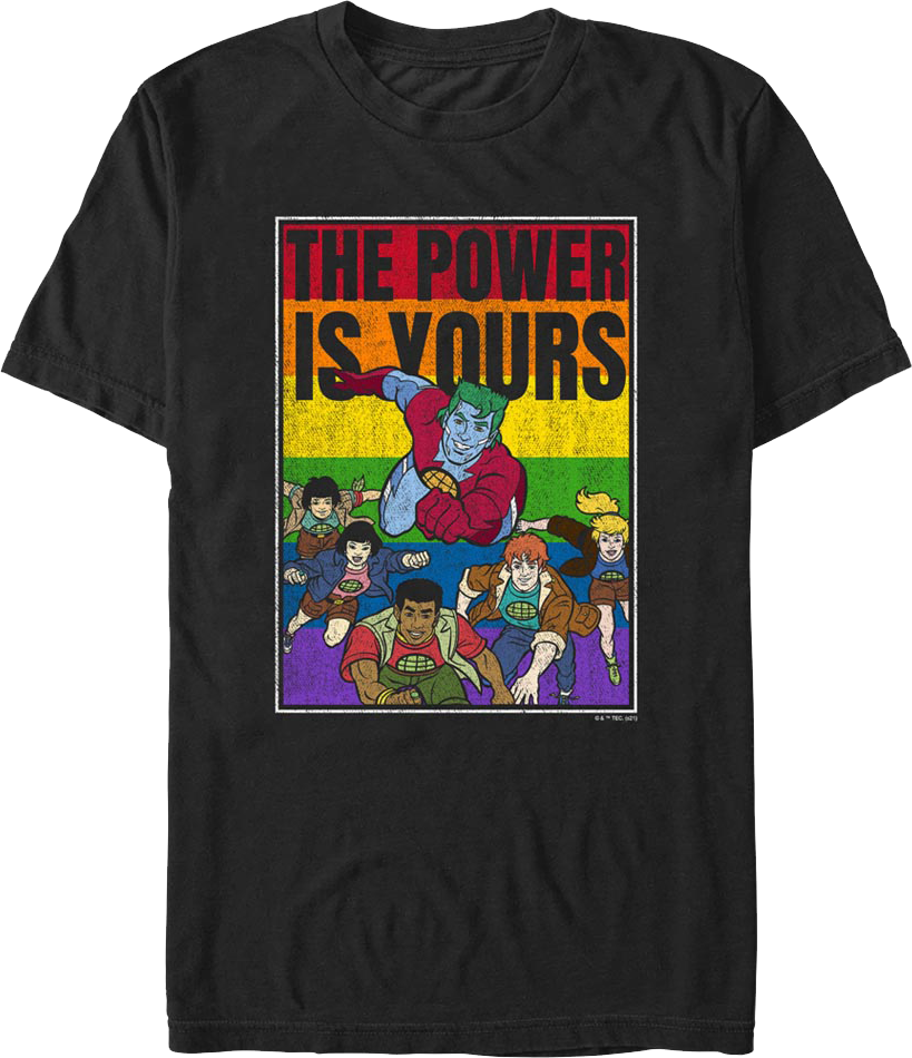 Rainbow Power Is Yours Captain Planet T-Shirt Hoodie, Sweatshirt | CiraTrend.com (Image 1)
