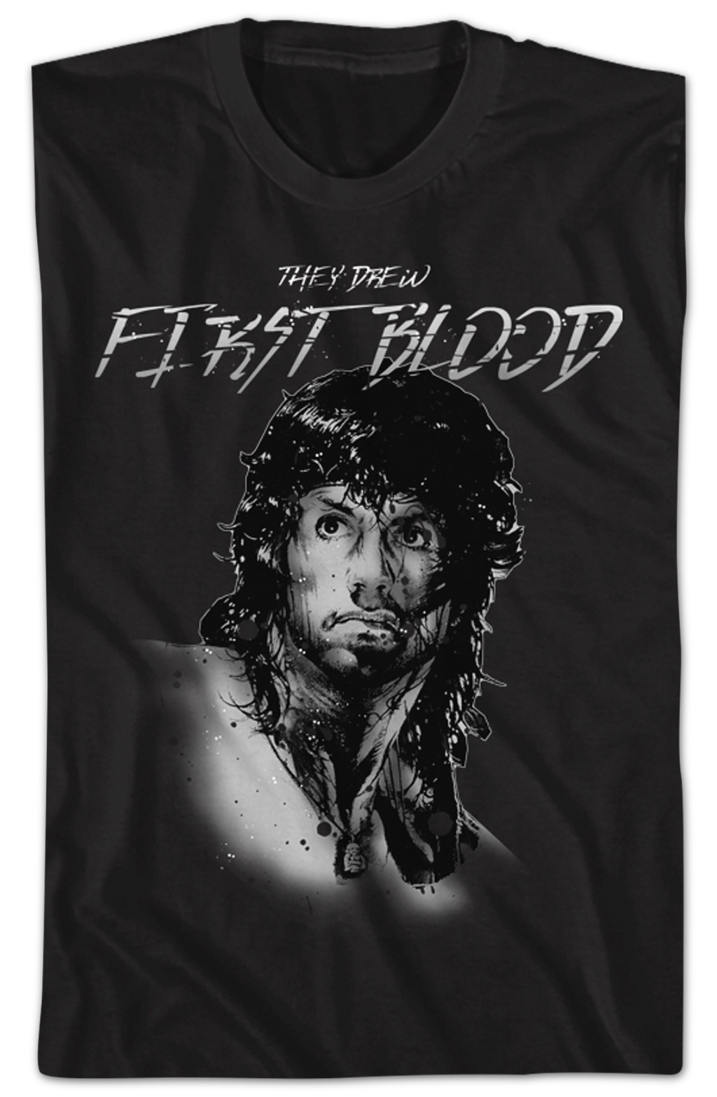 Rambo They Drew First Blood Black T-Shirt Hoodie, Sweatshirt | CiraTrend.com (Image 2)